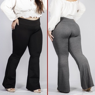 Calça Flare Jeans Preta Plus Size Super Elegante Social - Nacional - Calça Plus  Size Feminina - Magazine Luiza