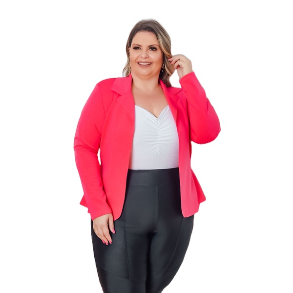 Blazer neoprene longo plus hot sale size