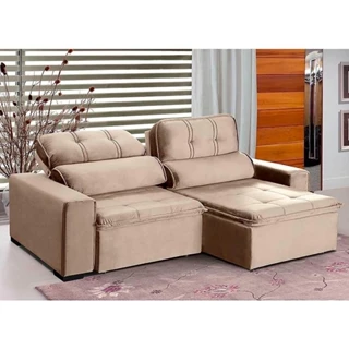 Sofá Palladium 2,70m Suede Castor