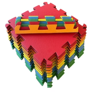 Kit 20 Tatames Eva Colorido - Linha Econômica 50x50x1 Cm