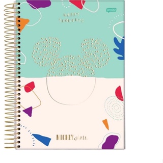 CADERNO ESPIRAL UNIVERSITÁRIO CAPA DURA 1M 80FLS MICKEY ARTS (UNIDADE) - JANDAIA
