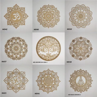 Mandalas MDF cru 20cm de diâmetro 3mm de espessura
