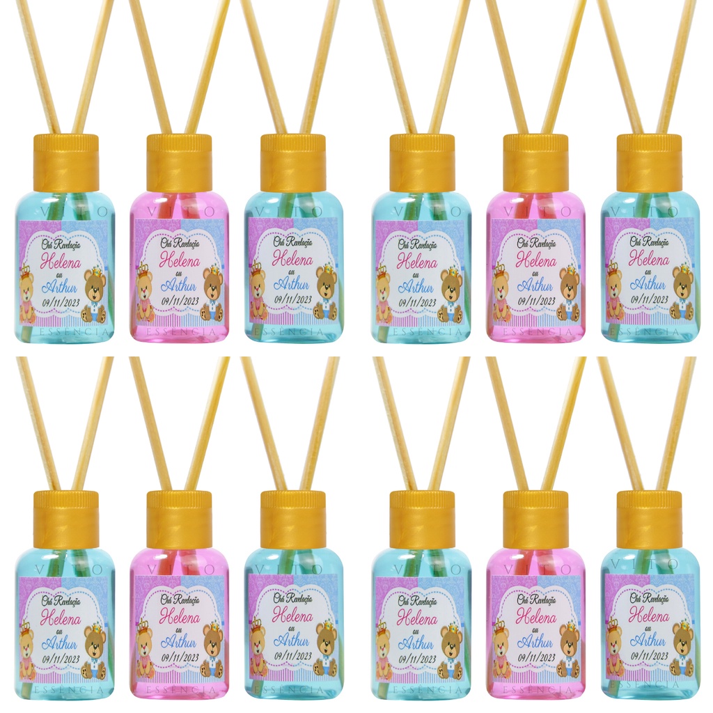 100 Mini Aromatizador Lembrancinha Maternidade Chá Revelação Brindes Personalizados em Oferta na Shopee
