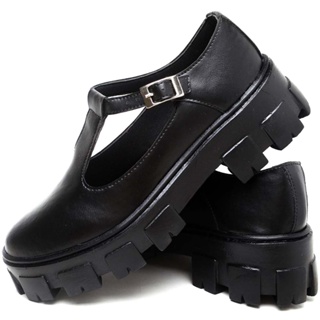 Sapato preto envernizado store feminino