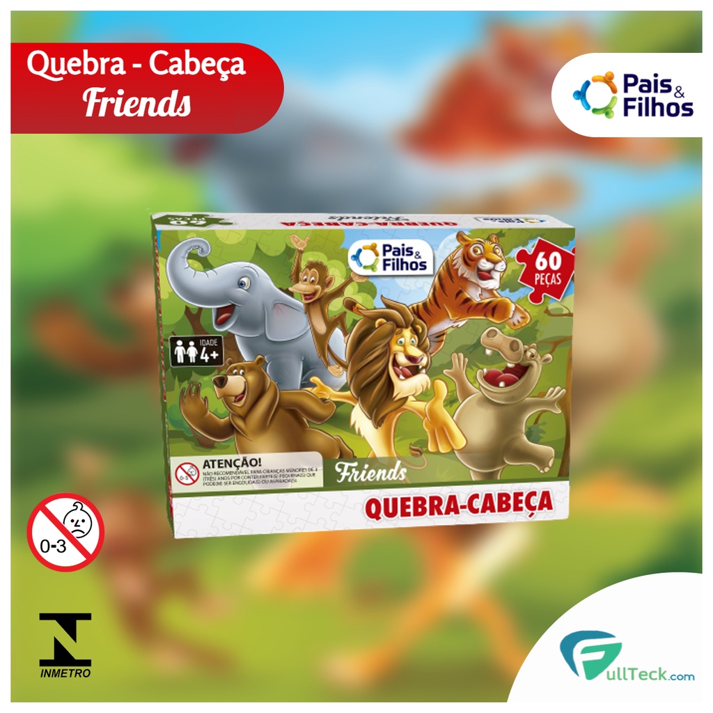 Quebra Cabeça Infantil Pais & Filhos Premium Friends 60 Peça