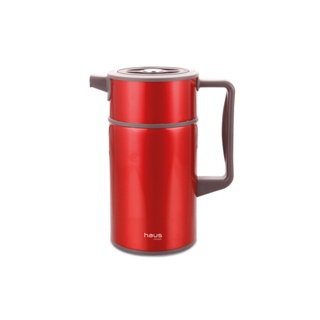 Garrafa Térmica com Ampola e Corpo em Aço Inoxidável Haus Concept Scala 1 L - 11 x 17,7 x 22,5 cm Vermelho