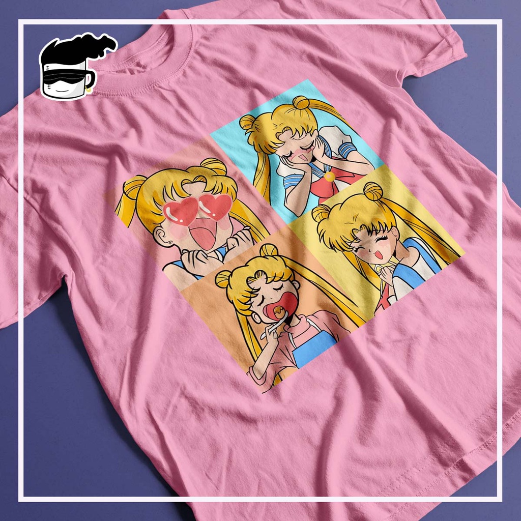 Camiseta Sailor Moon Serena Unissex Serena Blusa Camisa Anime Rosa