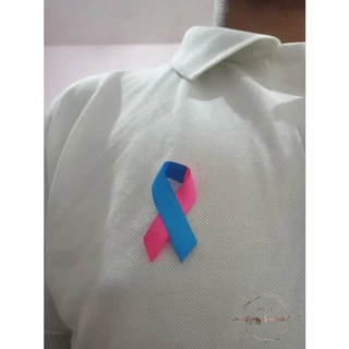 100 Broches para o Outubro Rosa Novembro Azul combate ao câncer de mama e próstata