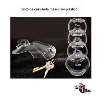 Cinto de castidade masculino Holytrainer2 plastico transparente com 4 tamanhos BDSM