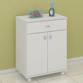 Balcão Micro-ondas Ditália 2 Portas 1 Gaveta BA-35 Branco