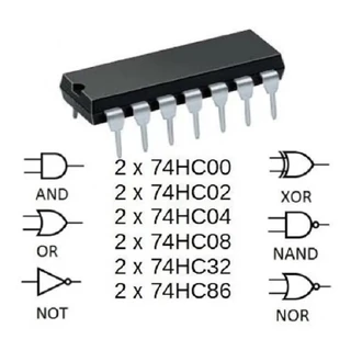 Kit circuito integrado portas logica ttl 74hc