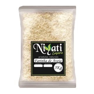 Farinha de Aveia 3Kg Rica em Minerais Vitaminas Fibras e Proteínas Qualidade Premium