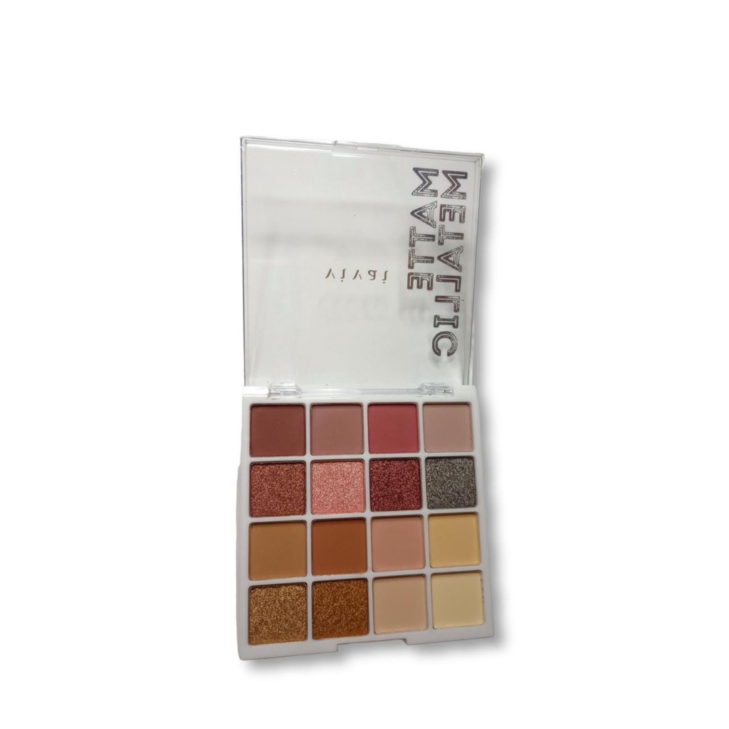 Paleta De Sombras Matte Metallic Cores Vivai Shopee Brasil