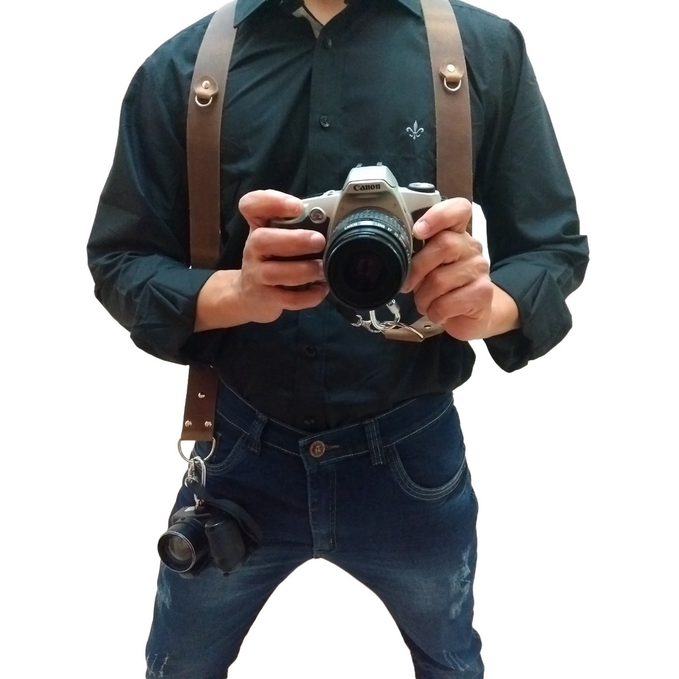 ALÇA DUPLA PARA CAMERA FOTOGRÁFICA EM COURO LEGÍTIMO CONFORTÁVEL E ...