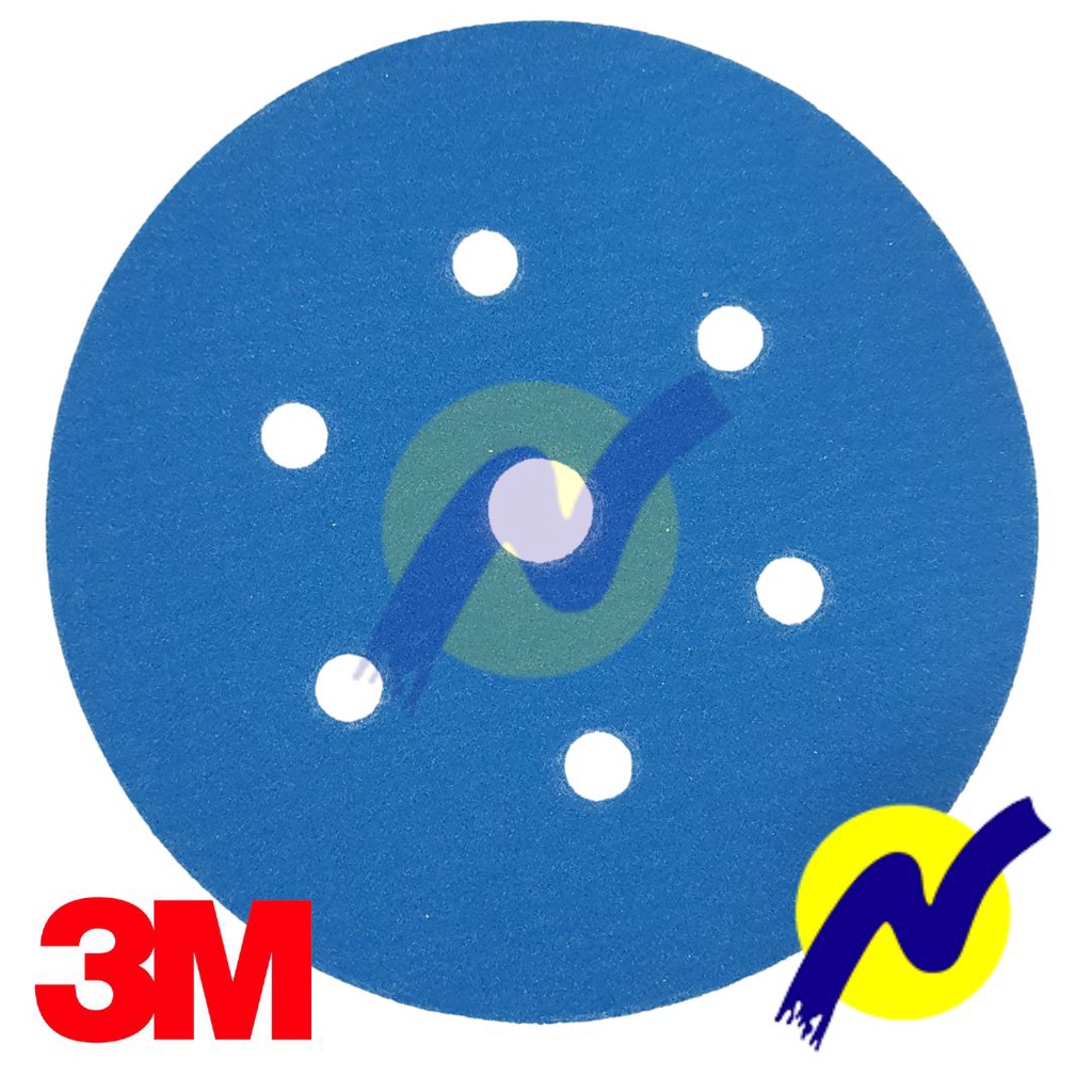 Disco Hookit 3M Blue Grão 40 321U 152mm 7 Furos - 50un