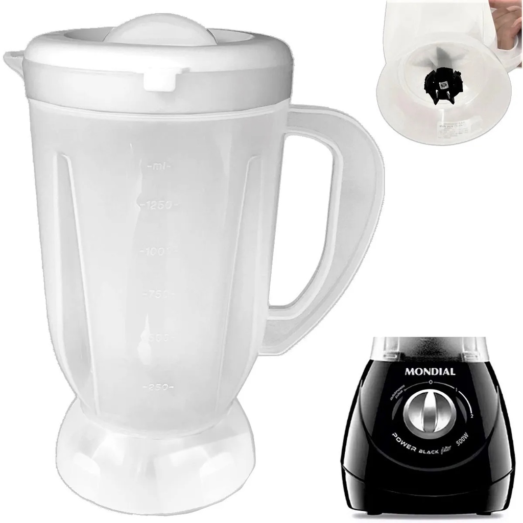 Copo para Liquidificador Mondial Power/Ultra Mix/Line 1500ml | Shopee ...