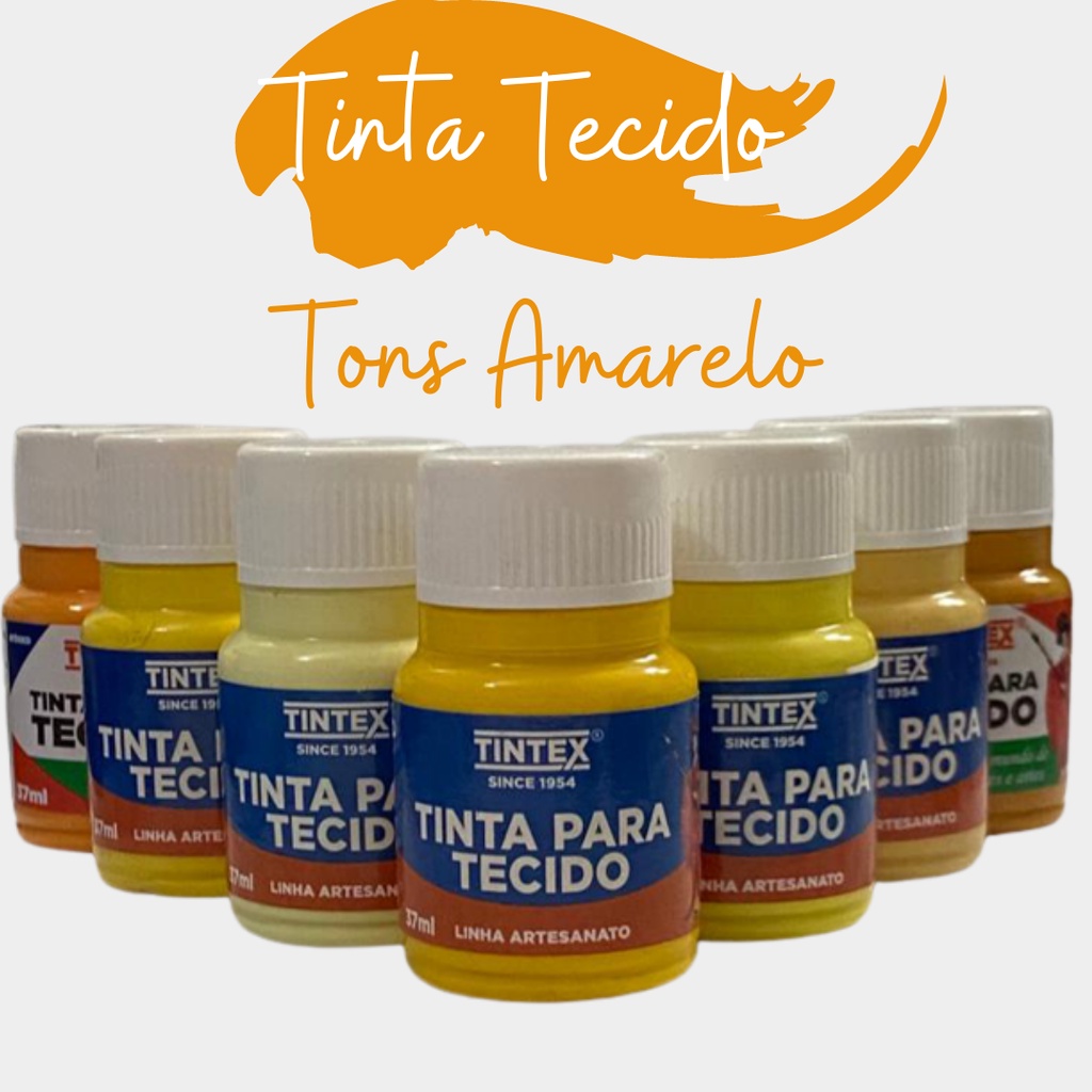 TINTA PARA TECIDO FOSCA TONS DE AMARELO TINTEX 37ml/100ml (parte 4 ...