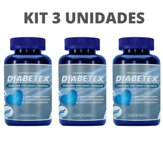 KIT 3 Diabetex 500mg - Controle Glicêmico