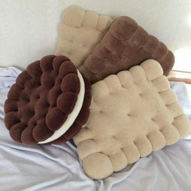 Almofada Decorativa de Biscoito e Sorvete - Tecido Antialergico - Sala de Estar - Home