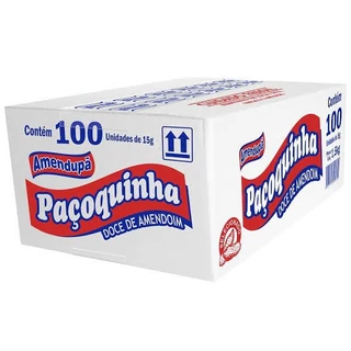 Paçoca Rolha Embalada Paçoquinha com 100 unidades Amendoin - Amendupã
