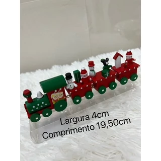 Enfeite De Natal Tremzinho Em Madeira