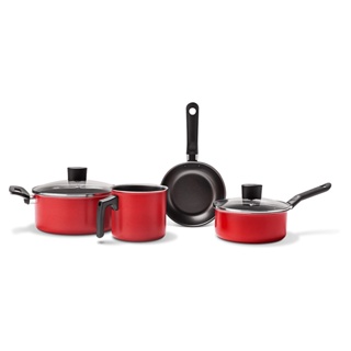 Jogo de Panelas Brinox Garlic 4 Peças Vermelho