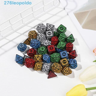 LEOPOLDO 7pcs Conjunto De Dados D % D12 D20 7 Pcs/set Entretenimento Número De Mesa Resina Jogos De Jogo Para Festas Familiares