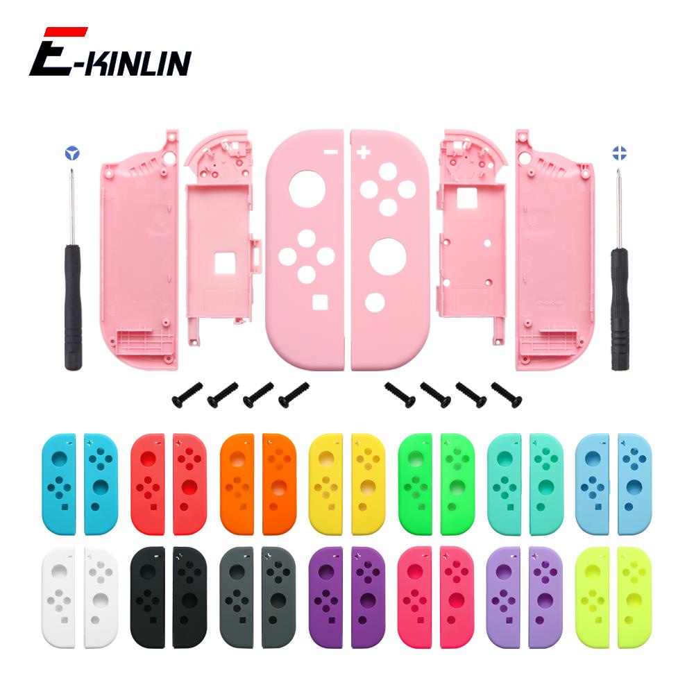 Esquerda Direita L R Carcaça De Substituição Do Controlador Tampa Da Caixa De Proteção Para Nintendo Switch OLED Joy-Con Joycon NS Chave De Parafuso Ferramenta Aberta