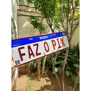 Placa Mercosul Decorativa de Carro em Alumínio