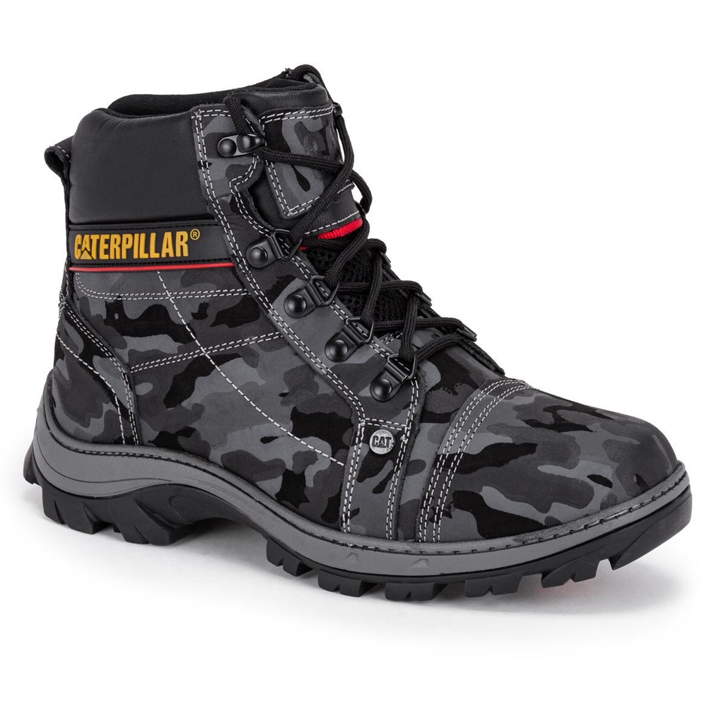 BOTA CAT CAMUFLADA PREMIUM CONFORT PREMIUM COURO LEGÍTIMO PROMOÇÃO ...