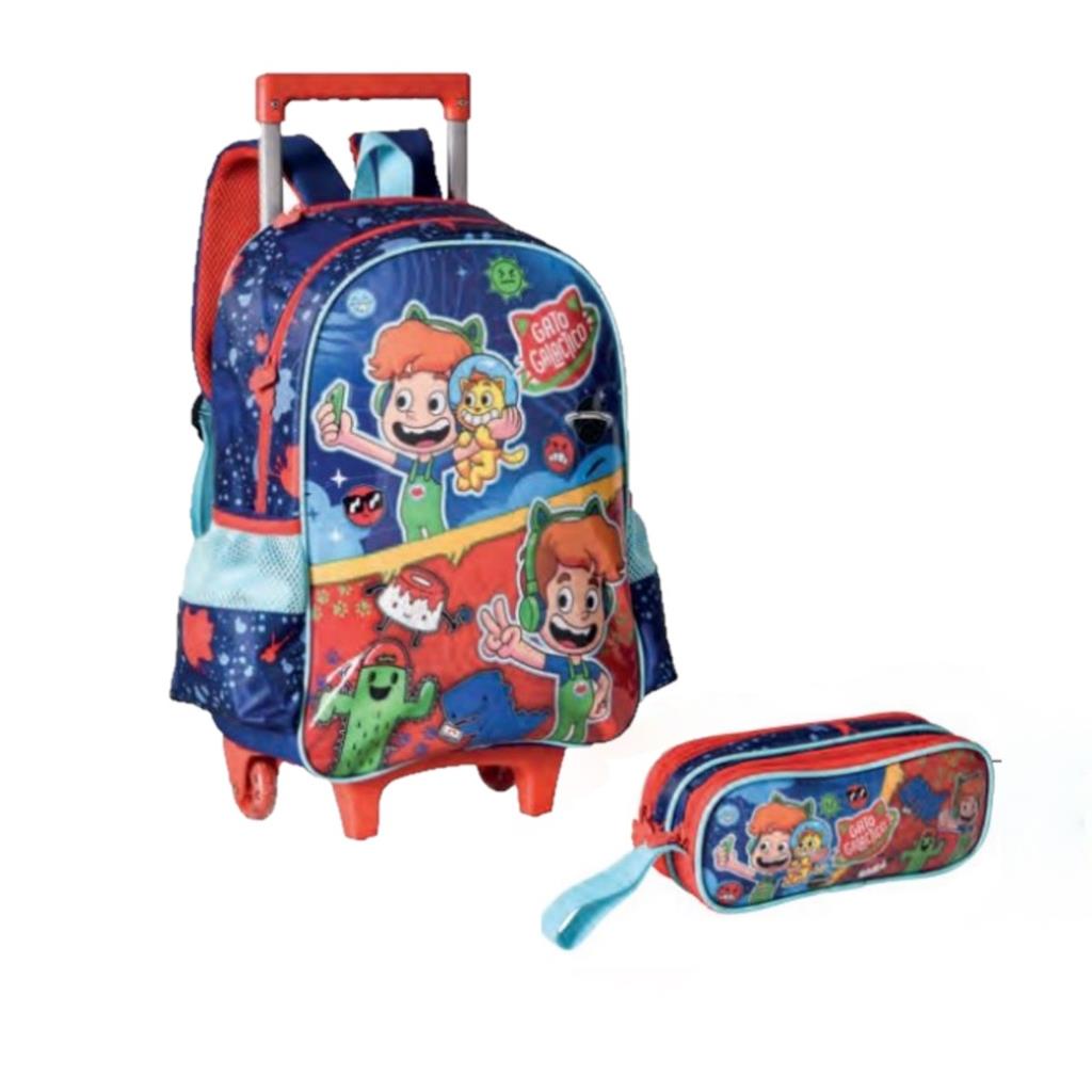 Mochila De Costas Escolar Infantil Gato Galáctico r - GATO GALÁCTICO