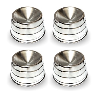 Kit 4 Comedouro Ergonômico Elevado Para Gatos Pet Alumínio