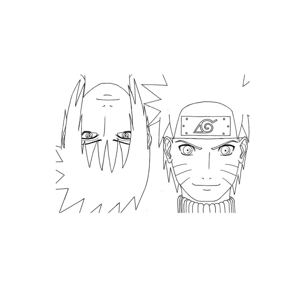 Sasuke Uchiha de Narutoa4 para colorir