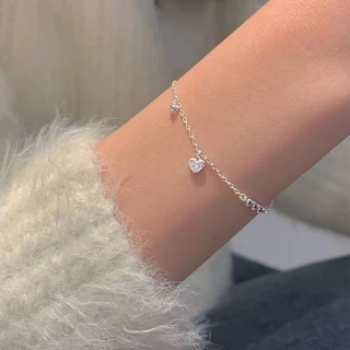 Jóias De Moda Femininas Pulseira De Charme De Liga De Rhinestone Heart Bracelet