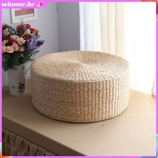 Almofada De Chão Rústico Palha Meditação Almofada Pufe Home Decor Almofadas de Assento de Trigo Mourisco