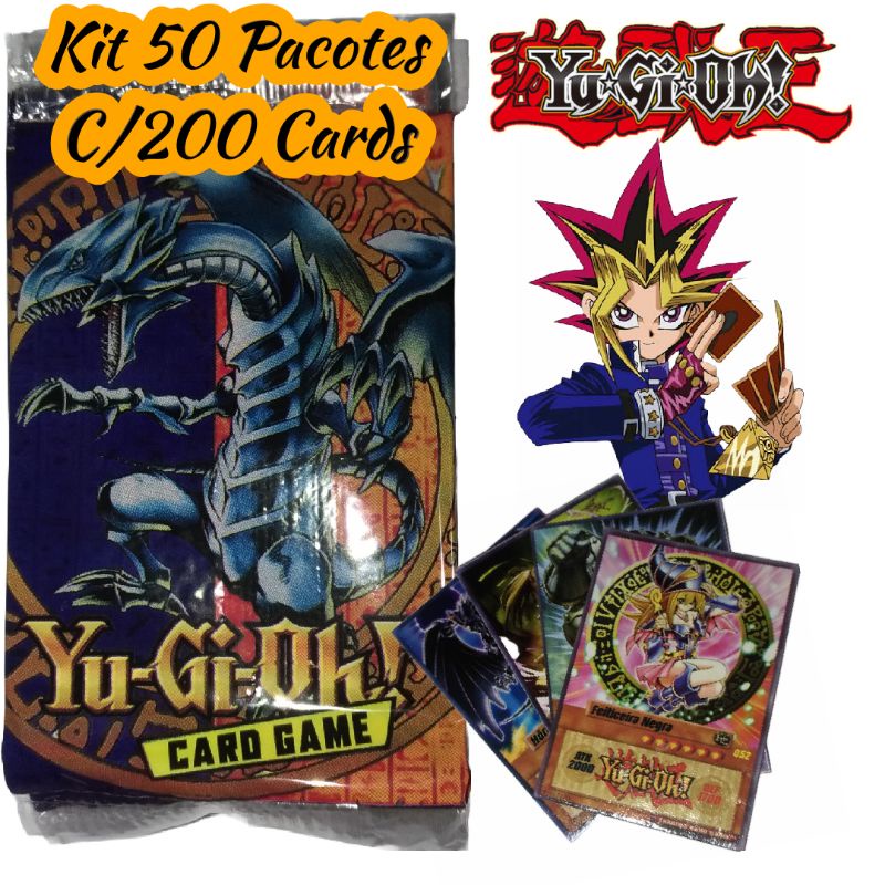 KIT COM 50 PACOTINHOS DO CARD GAME YO-Gi-Oh COM 200 CARDS | Shopee Brasil