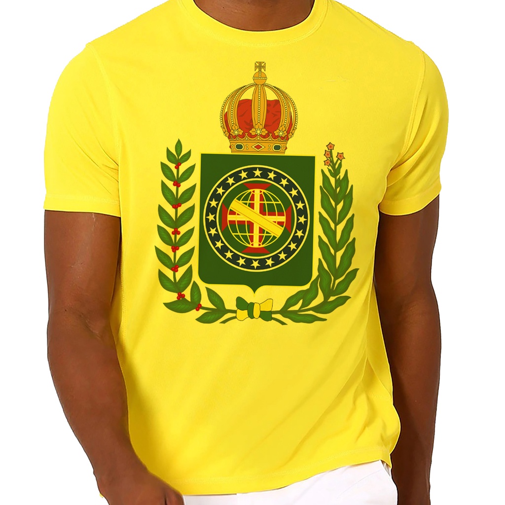 Camiseta Amarela Bandeira Do Brasil Feminina Plus Size G1 G2