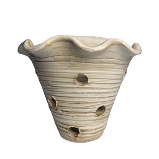 Vaso Cerâmica de Orquídea Furado para Parede 21x17