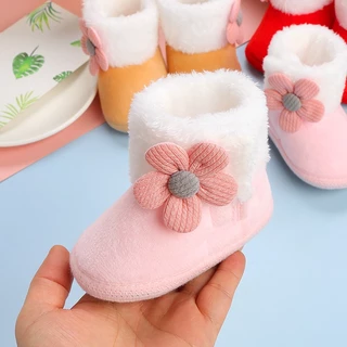 Bebês Recém-Nascidos Meninas Meninos Botas Macias De Neve Sólidas Pompom Para Sapatos De Aquecido Nova Moda Confortáveis