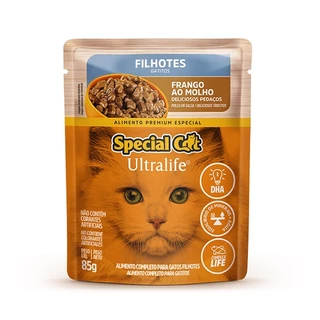 Ração Úmida Special Cat Ultralife Sachê Frango para Gatos Filhotes 85g