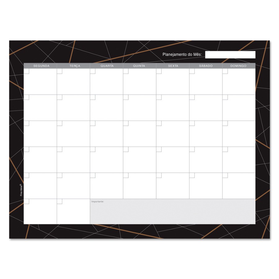 Planner Fina Ideia 2023 Geométrico Mensal Shopee Brasil