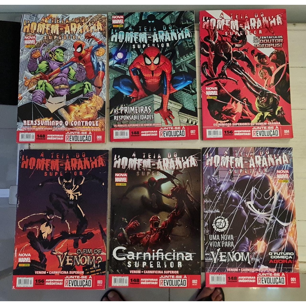 A Teia do Homem-Aranha Superior - 1ª Série/Panini n° 1-2-3-4-7-8