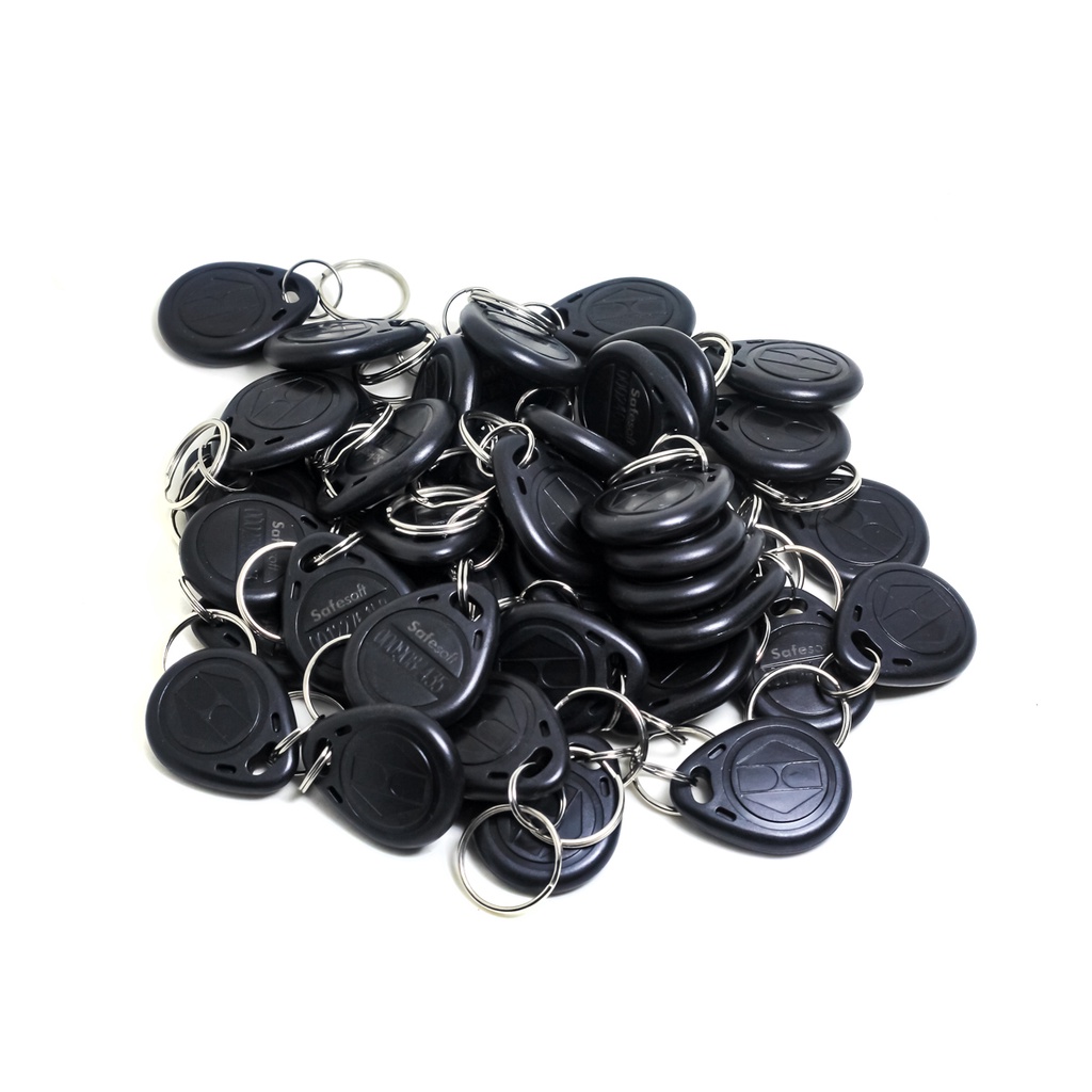 Kit 10 Chaveiro Tag RFID Para Controle Acesso Portaria Cor Preto