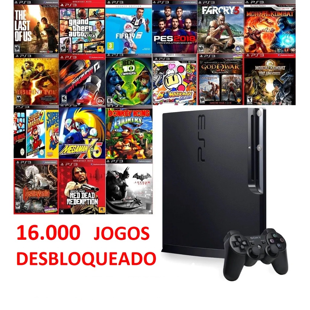 Ps3 com 14 mil jogos de ps1ps2ps3 para baixar grátis - Videogames - Parque  da Matriz, Cachoeirinha 1252005832