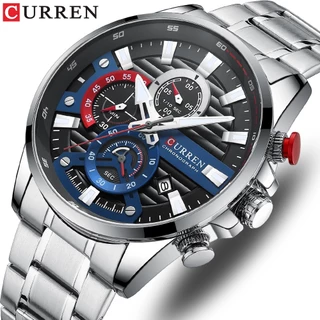 Relógio Masculino Original CURREN De Quartzo De Aço Inoxidável À Prova D