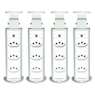 Kit 4 Torres de Tomada Multiplug 3 tomadas