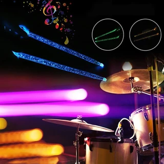 LED Light Up Baquetas , 1 Par De Bolhas De Acrílico Luminosas Mallets De Tambor Brilhante Acessórios De Instrumentos Musicais Para Desempenho De Palco Na Noite No Escuro , Grandes Presentes