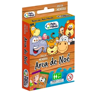 Jogo Da Memoria Arca De Noe 56 Cartas Desenvolve Coordenação Motora Raciocínio Lógico - Menino Menina 4 Anos