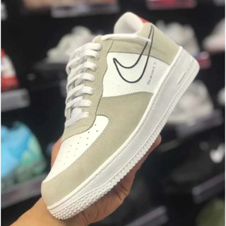Tênis AIR FORCE cinza com branco e vermelho EXCLUSIVO