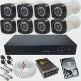 Kit 8 câmeras de segurança Full HD Infra com gravador e acesso das imagens pelo celular + acessorios